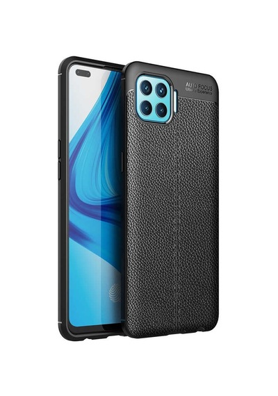 Oppo Reno 4 Lite Kılıf Deri Görünümlü Renk Atmayan Dayanaklı Silikon Kapak Niss