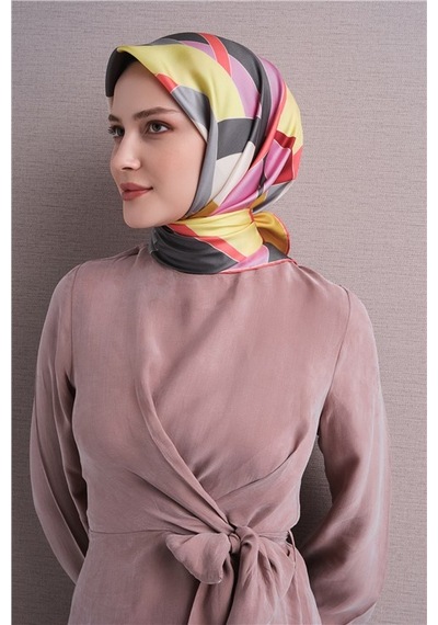 Armine Saf İpek Twill Eşarp 9633d 85 Koyu Mürdüm Mor