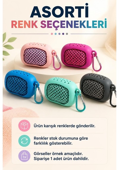 Sporcu Havlusu 60 X 27 Cm, Anahtarlıklı Taşıma Kutulu Kompakt Fitness Ve Seyahat Havlusu, Asorti Renk Diğer