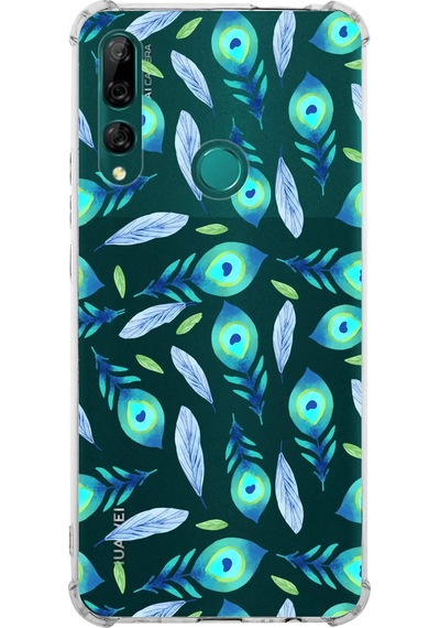 Prinrify Huawei Y9 Prime 2019 Uyumlu Nazar Boncuğu 3 Baskılı Şeffaf Köşe Korumalı Antişok Kılıf