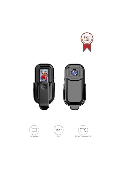 Torima Cmr-27 Siyah 1080p Hd Kayıt, 140 Geniş Açı, Klips Tasarımlı Giyilebilir Aksiyon Kamerası