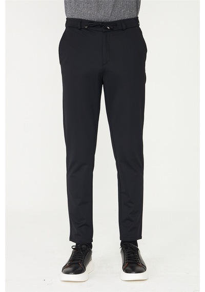 Siyah Modern Kesim Minimal Form Smart Casual Pantolon Siyah