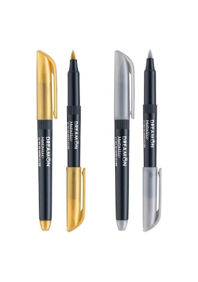 Grafik Kalemi Ve Davetiye Kalemi Metalik Altın Sarı Lineplus Dreamon 1 Adet 0.5-2.0 Mm Metallic Brush