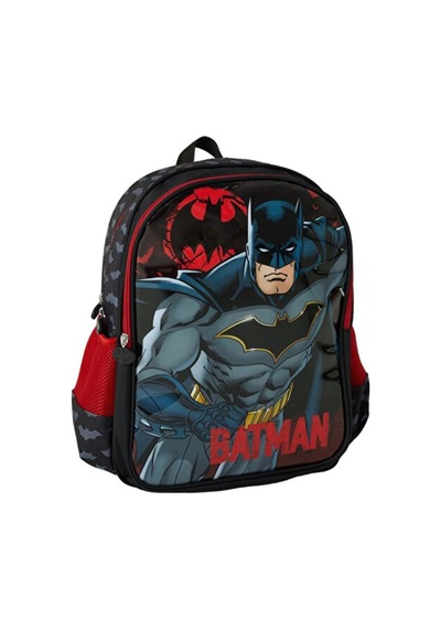 Batman Okul Çantası Siyah Basklı