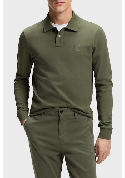 Boss Pamuklu Slim Fit Düğmeli Polo Erkek Polo 50507704 325 Haki