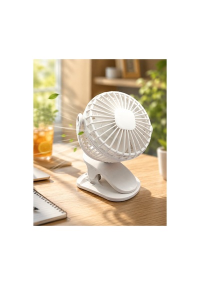 3 Modlu Usb Şarjlı Klipsli Taşınabilir Sessiz Fan - Hs08377954-8654 Renkli