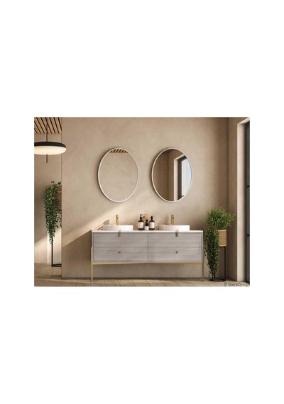 Oval Duvar Dekor Aynasıkonsol Aynası/dekor Aynası Beyaz Çok Renkli