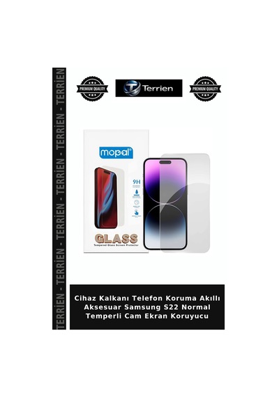 Cihaz Kalkanı Telefon Koruma Akıllı Aksesuar Samsung  Uyumlu S22 Normal Temperli Cam Ekran Koruyucu