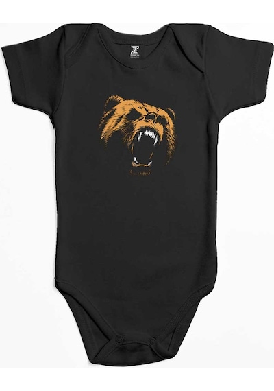Zepplin Giyim Grizzly Bear Pembe Bebek Body Zıbın
