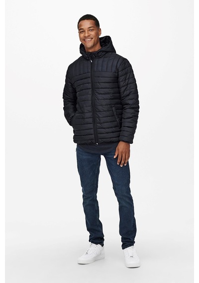Only & Sons Hafif Şişme Ceket Mont Onspaul Quilted Hood Jacket - 22015121 001