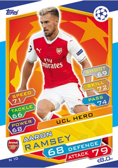 4 Paket 24 Kart Uefa Şampiyonlar Ligi 16/17 Match Attax Futbolcu Kartları