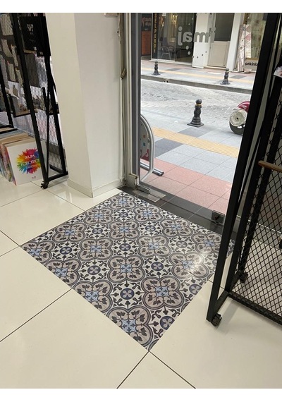 Yer Kaplama Folyosu Laminasyonlu Karo Taş Desen Eskitme