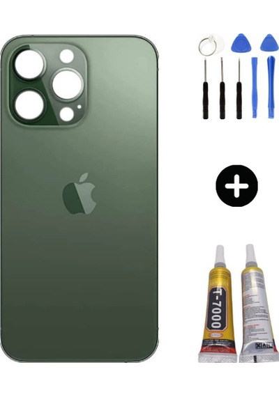 Apple Uyumlu iPhone 13 Pro Max Arka Pil Batarya Kapak Yeşil Montaj Seti