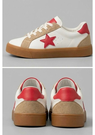 Çocuk Esnek Sneaker Beyaz/kırmızı