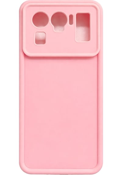 Mi 11 Ultra Ve Mi 11 Uyumlu Kamera Çıkıntılı Mat Silikon Telefon Kılıfı Pembe