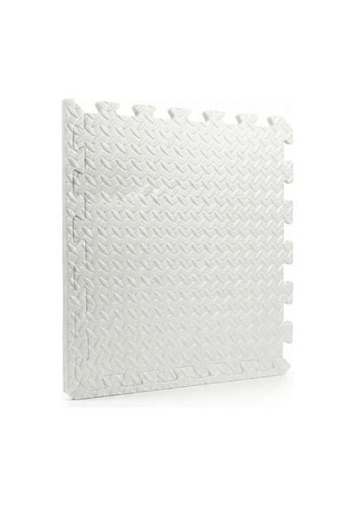 50x50 13mm Damla Desen Puzzle Tatami Minder Spor Yoga Pilates Oyun Matı Beyaz