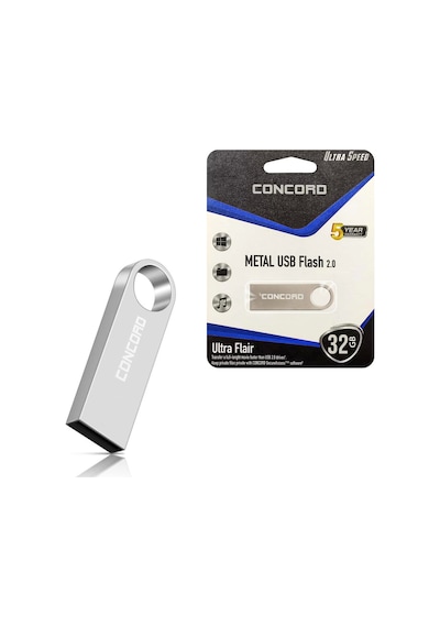 USB FLASH BELLEK 32GB METAL ULTRA FLAIR CONCORD C-U32
