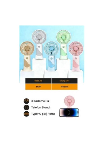 Bolero Mini Fan S520 Sp6391 Renkli
