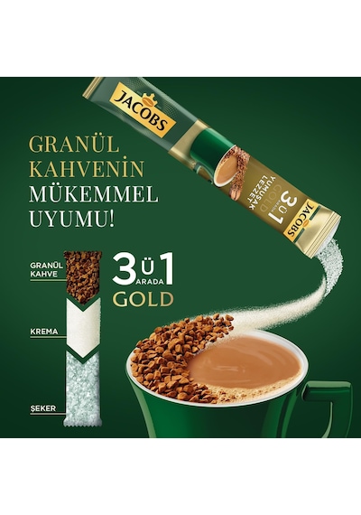 Jacobs 3ü1 Arada Yumuşak Lezzet 1 Kutu 40 Adet 18 G Granül