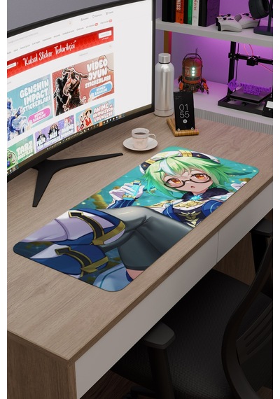 Sucrose Genshin Impact Anime Oyuncu V2 - 70x30 Xl Gaming Mouse Pad Fare Altlığı