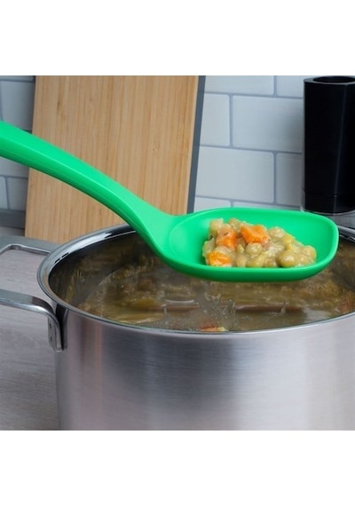 Lurch - Platin Silikon Servis Kaşığı 33,5 Cm Yeşil - Yanmaz, Yapışmaz, Bükülmez, Çizmez, Tat Ve Koku Bırakmaz - 240094