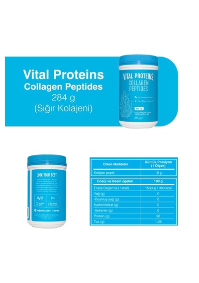 Vital Proteins Collagen Peptides 284 Gr Aromasız-3 ADET-SKT:05/2025