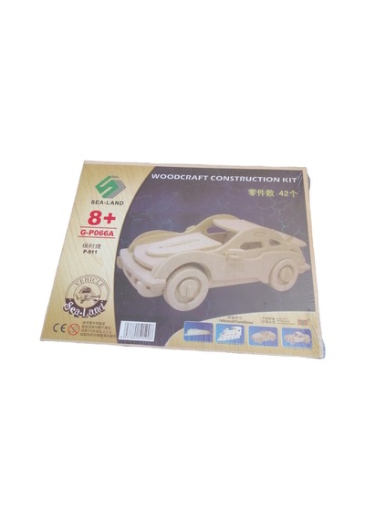 Sea-land Woodcraft P-911 Porsche Ahşap 3d Maket Araba Yapım Seti 42 Parça 8+ Yaş