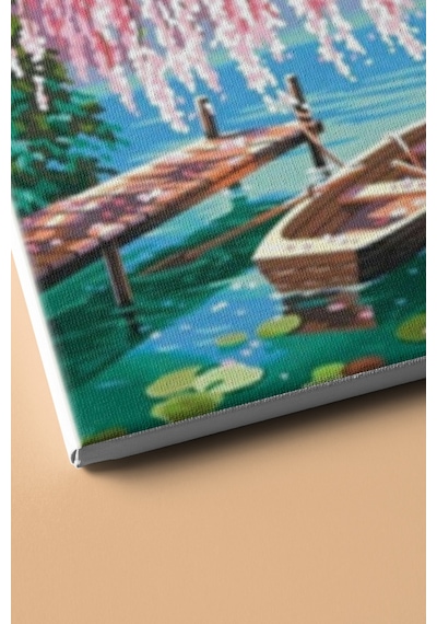 Webstyle Sayılarla Boyama Seti Kasnaklı Salkımlı Göl 60 X 75 Cm