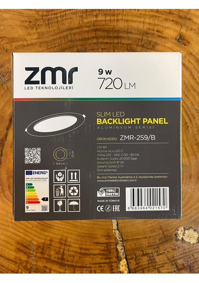 Zmr 9w 6500k-beyaz Işık Spot Led Panel Kutu İçeriği 2 Adettir