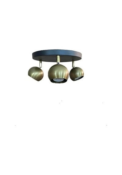 Metal Modern 3 Lü Eskitme Kaplama Siyah Led Spot 180 Derece Hareketli Avize Günışığı Ampullü Diğer
