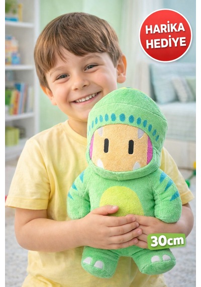 Stumble Guys Dino Peluş Oyuncak Yeşil Sevimli Karakter, Yumuşak Lisanslı Peluş Diğer