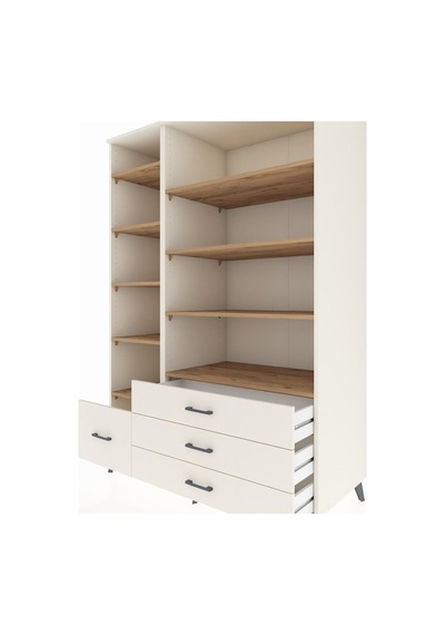 Kronos Dolap 9 Raflı 4 Çekmeceli 132x59x195 Aytaşı-çam/aytaşı Aytaşı