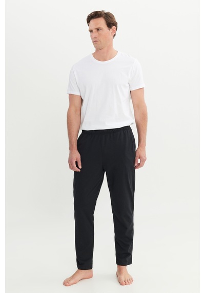 AC&Co / Altınyıldız Classics Erkek Sıyah Pamuklu Standart Fit Normal Kesim Beli Lastikli Cepli Pijama Altı Sıyah Siyah AC&Co / Altınyıldız Classics Erkek Sıyah Pamuklu Standart Fit Normal Kesim Beli Lastikli Cepli Pijama Altı Sıyah Siyah