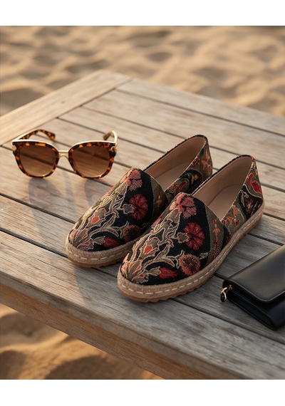Futsishoes Camellıa Gri Kilim Desenli Hasır Taban Nakış Detaylı Hakiki Deri Kadın Etnik Desen Espadril Ayakkabı Futsishoes Camellıa Gri Kilim Desenli Hasır Taban Nakış Detaylı Hakiki Deri Kadın Etnik Desen Espadril Ayakkabı