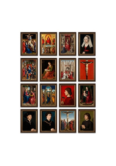 Rogier Van Der Weyden Tabloları 16'lı Sticker Seti Laptop Defter Etiketi Çok Renkli