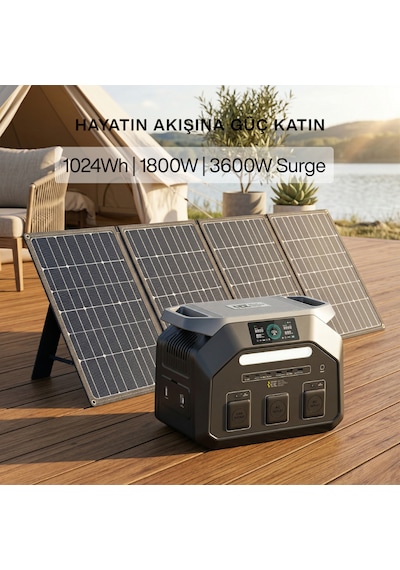 Initial Entropy Energy Lisanslı P1800 1024wh 3600w Max. Lifepo4 Taşınabilir Güç Kaynağı - Temel Paket