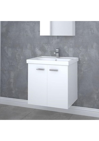 Denko Terra 60 Cm Mdf Beyaz Banyo Dolabı Alt Modül Ve Lavabo Beyaz Denko Terra 60 Cm Mdf Beyaz Banyo Dolabı Alt Modül Ve Lavabo Beyaz