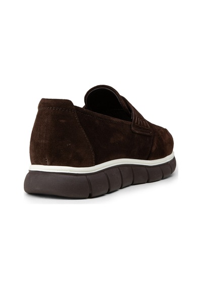 Deery Erkek Hakiki Süet Kahverengi Loafer Ayakkabı - 02045mkhve01
