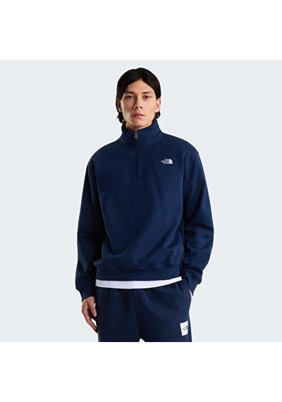 The North Face M Tnf Essential Simple Dome Rlx 1/4 Zip Erkek Sweatshirt-34108 Lacivert