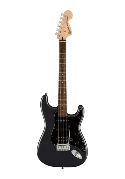 Squier Affinity Strat Hss Frontman 15g Amp Charcoal Frost Metallic Elektro Gitar Seti