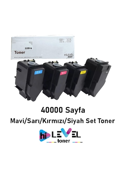 Ht-tnp80-set Minolta 4 Renk Cmyk Uyumlu Toner Hilevel Toner