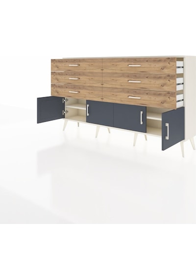 Arges Konsol 2 Raflı 6 Çekmeceli 4 Kapaklı 176x30x99 Aytaşı-antra Aytaşı-antrasit/çam Arges Konsol 2 Raflı 6 Çekmeceli 4 Kapaklı 176x30x99 Aytaşı-antra Aytaşı-antrasit/çam