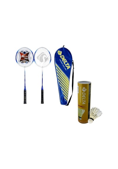 Delta Tek Parça 2 Badminton Raketi 6 Kaz Tüyü Badminton Topu