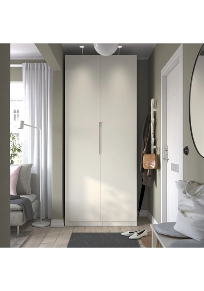 Ikea Beyaz Modern Kapaklı Gardırop Beyaz-kırık Beyaz