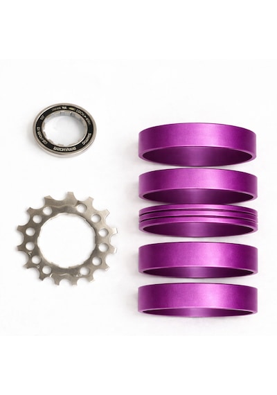 Shımano Sıngle Speed Tek Dişli Kit 17t Mor