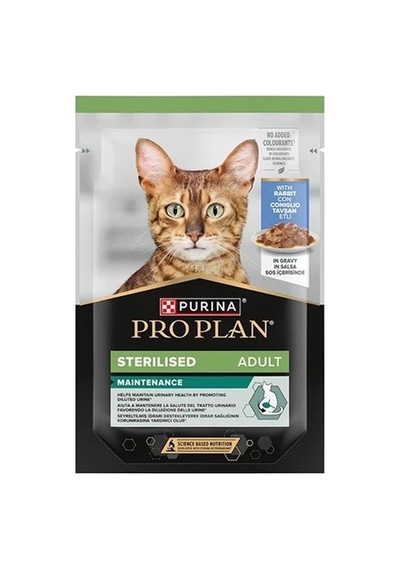 Proplan Pouch Kısırlaştırılmış Tavşanlı Yaş Kedi Maması 85 Gr