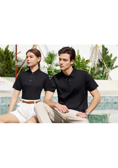 New Performance Premium Polo T-shirt %65,1 Pamuk %34,9 Polyester Siyah