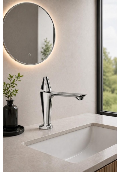 Vıta Kısa Lavabo Bataryası Parlak Krom