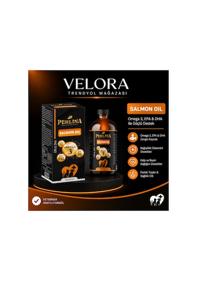 Perlina Salmon Oil Kedi Ve Köpekler İçin Omega 3 Somon Yağı Takviyesi 150 Ml - 885806949