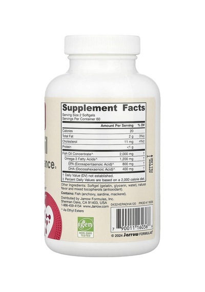 Jarrow Formulas, Fish Oil, Epa-dha Balance , 120 Softgels
